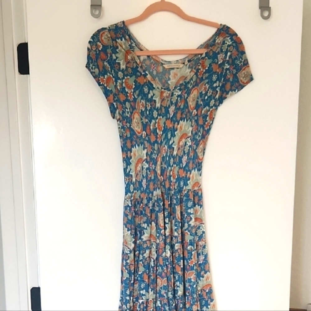 Floral Blue Maxi Dress